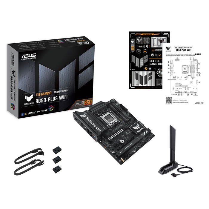 ASUS TUF B850-PLUS WiFi Placa Base ATX AMD AM5 DDR5 para Procesadores Ryzen 7000/8000/9000 Series con WiFi 7 y Bluetooth 5.4 ASUS TUF B850-PLUS WiFi Placa Base ATX AMD AM5 DDR5 para Procesadores Ryzen 7000/8000/9000 Series con WiFi 7 y Bluetooth 5.4