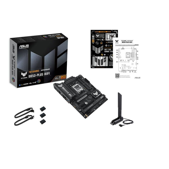 ASUS TUF GAMING B850-PLUS WIFI, Chipset AMD B850, Socket AM5, ATX, Negro ASUS TUF GAMING B850-PLUS WIFI, Chipset AMD B850, Socket AM5, ATX, Negro