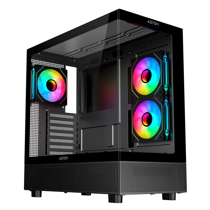 Abysm Danube Sava H400 Prime Black Caja ATX/Micro ATX/Mini-ITX con cristal templado Abysm Danube Sava H400 Prime Black Caja ATX/Micro ATX/Mini-ITX con cristal templado