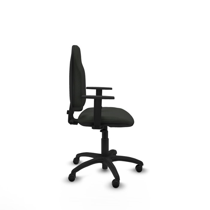 PIQUERAS Y CRESPO Silla de oficina Algarra con Brazos 1D, Tela Negra PIQUERAS Y CRESPO Silla de oficina Algarra con Brazos 1D, Tela Negra