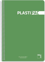 PACSA Pack de 5 Cuadernos Espiral Plastipac Verde