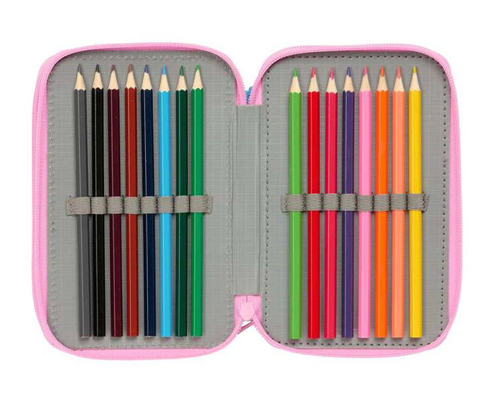 Safta Plumier Triple 37 Pcs Stitch Estuche Escolar 12,5x19,5x5,5cm Edad Mínima Recomendada: 3 Años
