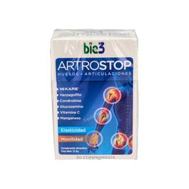Bie3 Artrostop 30 Comp. con Ovomet, Harpagofito, Glucosamina y Condroitina para Articulaciones