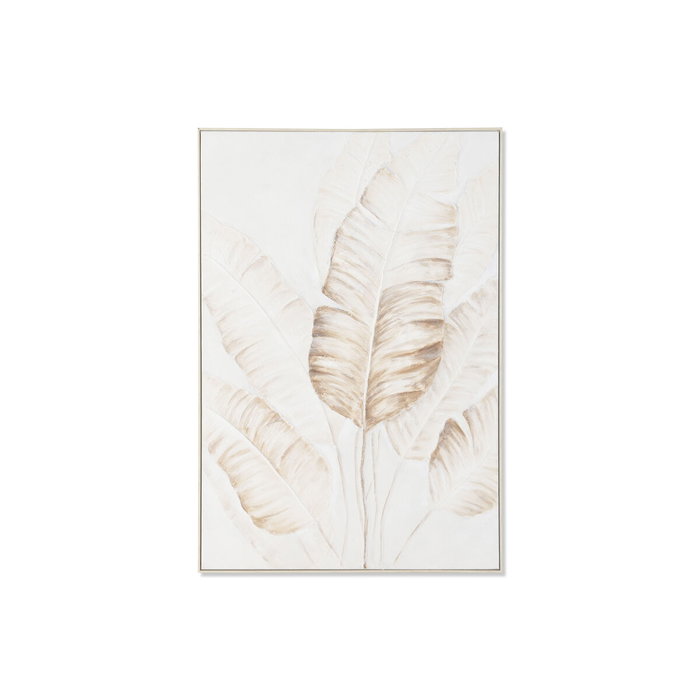DKD Home Decor Cuadro Lienzo Hojas Palmera 102,5x5,5x152 cm
