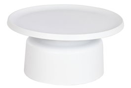 DKD Home Decor Mesa de Centro de Metal Blanca 75x75x37 cm