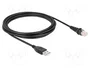 DeLOCK Cable de escáner de código de barras RJ50 a USB 2.0 Tipo-A, 3 m