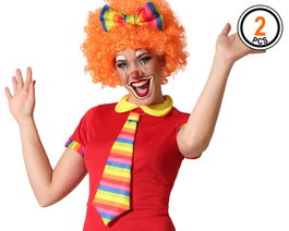 Set de Payaso con Nariz, Gafas, Pajarita y Sombrero