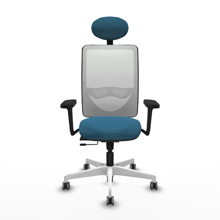 PIQUERAS Y CRESPO Silla de oficina Zulema Verde petróleo y Blanco PIQUERAS Y CRESPO Silla de oficina Zulema Verde petróleo y Blanco