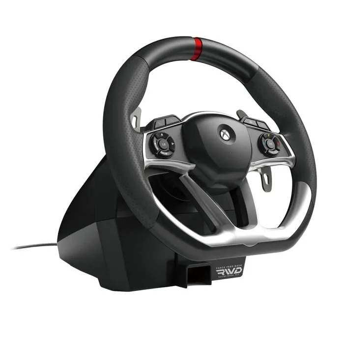 Hori Volante de Carreras DLX - Force Feedback - Compatible Xbox Series X|S - Pedales Tamaño Completo - Sujeción Resistente - HOR4961818034686