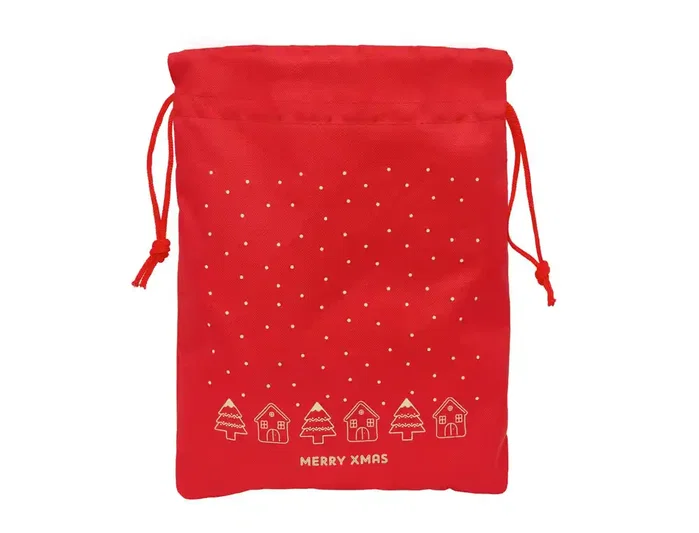 Safta Saquito Plano Casitas Merry Xmas 26x34x1 cm