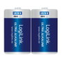 LogiLink Baterías Ultra Power Alkaline LR20, 2 unidades en blíster