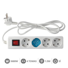 GSC Evolution Base múltiple Serie Estándar 4T con interruptor Blanco