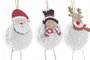 DKD Home Decor Decoración Colgante de Poliéster y MDF 24x3x7 cm Surtido de 3