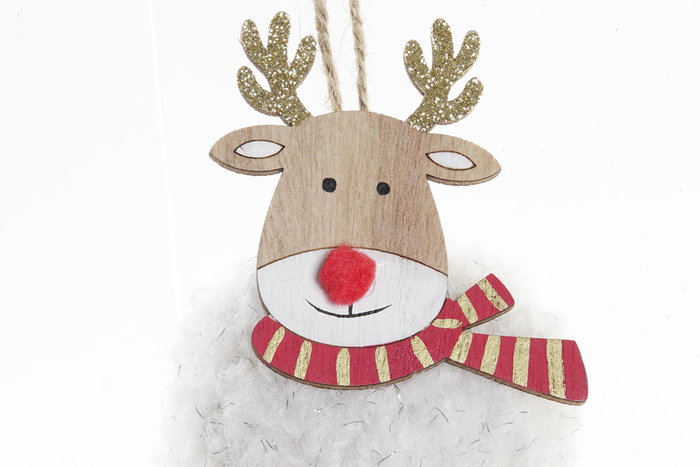 DKD Home Decor Decoración Colgante de Poliéster y MDF 24x3x7 cm Surtido de 3