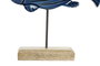 DKD Home Decor Decoración de Mango y Metal Pez Azul