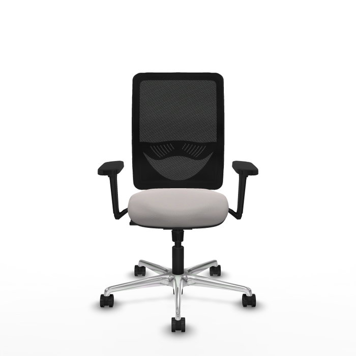 PIQUERAS Y CRESPO Silla de oficina Zulema Blanco y Negro con mecanismo Sincro