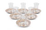 Hermia D6 Juego de Taza de Té Porcelana y Cristal 165ml
