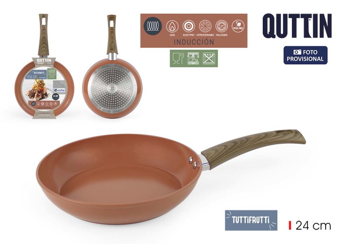 Inde Sartén Aluminio Forjado Inducción Tuttifrutti Quttin 24,5 cm (6 Unidades) Inde Sartén Aluminio Forjado Inducción Tuttifrutti Quttin 24,5 cm (6 Unidades)