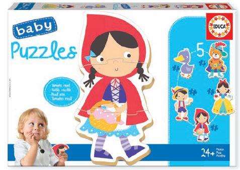 Educa Puzzle Baby Erase una vez (Cuentos Populares) Contiene 5 Puzzles para Niños de 2 a 4 Años