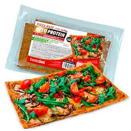 KETO PROTEIN Base de Pizza 2 Unidades x 90 g c/u (180 g) - Alta en Proteínas, Baja en Carbohidratos, Keto, Sin Azúcares Añadidos, Alto Contenido en Fibra