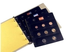 Funda Para Album De Monedas Pardo Tipo Claraboya Euros 8 Aloj. (Set de 12)