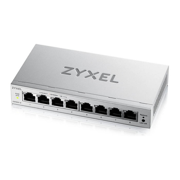 Zyxel GS1200-8V3 Switch de red gestionado de 8 puertos Gigabit Ethernet Zyxel GS1200-8V3 Switch de red gestionado de 8 puertos Gigabit Ethernet