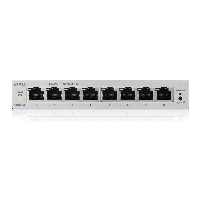 Zyxel GS1200-8V3 Switch de red gestionado de 8 puertos Gigabit Ethernet Zyxel GS1200-8V3 Switch de red gestionado de 8 puertos Gigabit Ethernet