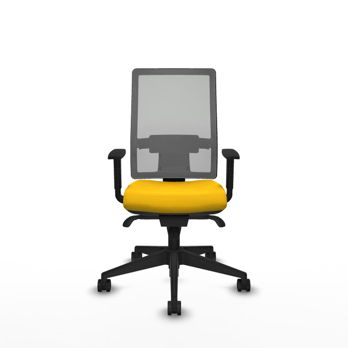 PIQUERAS Y CRESPO Silla de oficina Horna con mecanismo Sincro, Amarillo y Gris PIQUERAS Y CRESPO Silla de oficina Horna con mecanismo Sincro, Amarillo y Gris