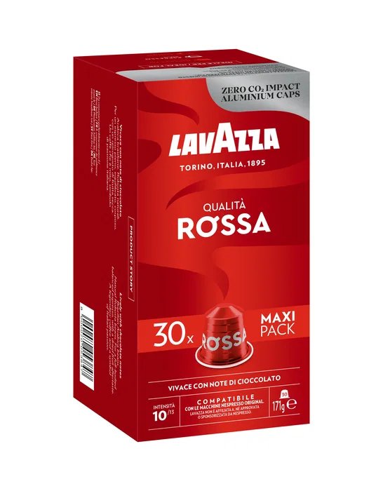 Lavazza Qualità Rossa Cápsulas Café Tueste Medio para Nespresso, Paquete de 30 Cápsulas