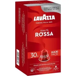 Lavazza Cápsula Qualità Rossa Café Molido R-Espresso de Gran Cuerpo con Notas de Chocolate Medio Tueste Caja de 30 Cápsulas 8676