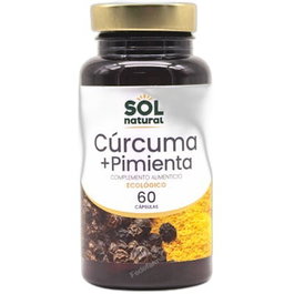 SOLNATURAL Cúrcuma + Pimienta Negra 60 Cápsulas 48 g BIO