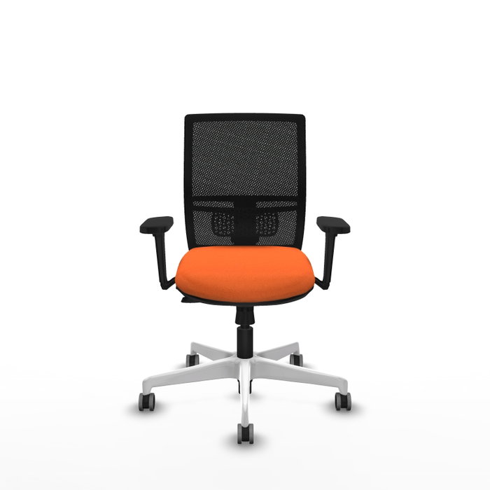 PIQUERAS Y CRESPO Silla de oficina Yunquera Naranja y Negro con mecanismo Sincro/Traslack
