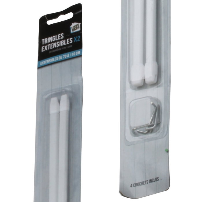 Je cherche une Idee Juego De 2 Barras Extensibles Para Cortina 70-110 cm