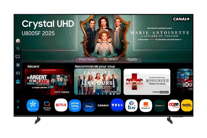 Samsung TV U8005F 55" Crystal UHD 4K Smart TV Tizen 2025