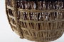 DKD Home Decor Set de 3 Cestas de Seagrass 39x39x41 cm Lila y Natural
