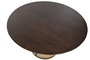 DKD Home Decor Mesa Redonda Comedor Sixties Marron Oscuro Natural 130 x 77 x 130 cm