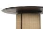 DKD Home Decor Mesa Redonda Comedor Sixties Marron Oscuro Natural 130 x 77 x 130 cm