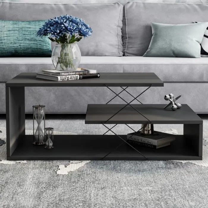 Mesa de centro Rectangular Antracita 100 x 50 x 40 cm