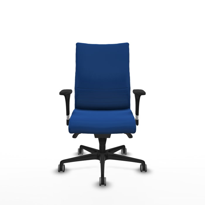 PIQUERAS Y CRESPO Silla Albacete Confidente Azul con Mecanismo Sincro y Brazos 1D