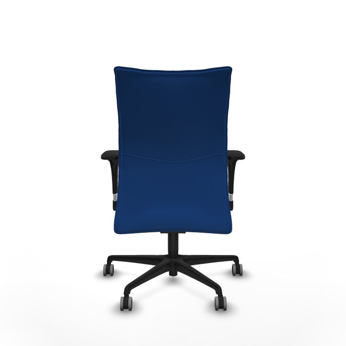 PIQUERAS Y CRESPO Silla Albacete Confidente Azul con Mecanismo Sincro y Brazos 1D