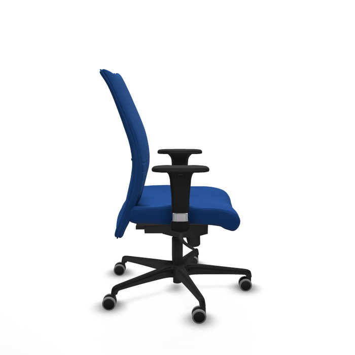 PIQUERAS Y CRESPO Silla Albacete Confidente Azul con Mecanismo Sincro y Brazos 1D