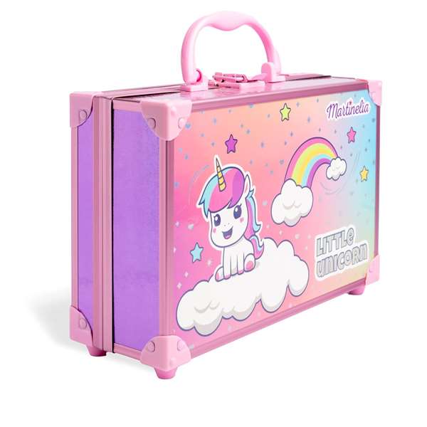 Martinelia Maletín Viaje Little Unicorn 85504 Aquarius Cosmetic con 18 Sombras, 4 Esmaltes Glitter, 3 Rubores y 2 Labiales