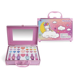Martinelia Maletín Little Unicorn 85504 Aquarius Cosmético - 18 Sombras, 4 Esmaltes, 3 Rubores y 2 Labiales