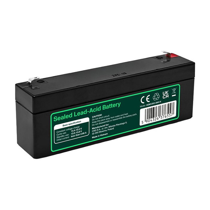 Green Cell AGM12V2-3AH-H Batería 12V 2,5Ah
