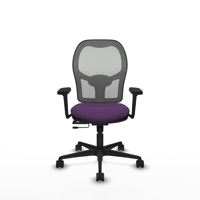 PIQUERAS Y CRESPO Silla de oficina Jorquera con mecanismo Sincro/Traslack, Morado y Gris