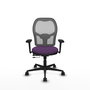 PIQUERAS Y CRESPO Silla de oficina Jorquera con mecanismo Sincro/Traslack, Morado y Gris