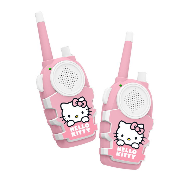 OTL TECHNOLOGIES Set Walkie Talkie Hello Kitty +3 años, Alcance 150m, Resistente y Ligero para Aventura Interior y Exterior