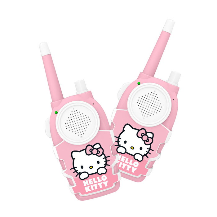 OTL TECHNOLOGIES Set Walkie Talkie Hello Kitty +3 años, Alcance 150m, Resistente y Ligero para Aventura Interior y Exterior