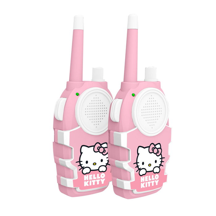 OTL TECHNOLOGIES Set Walkie Talkie Hello Kitty +3 años, Alcance 150m, Resistente y Ligero para Aventura Interior y Exterior