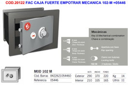Caja fuerte para empotrar mecánica 102-M